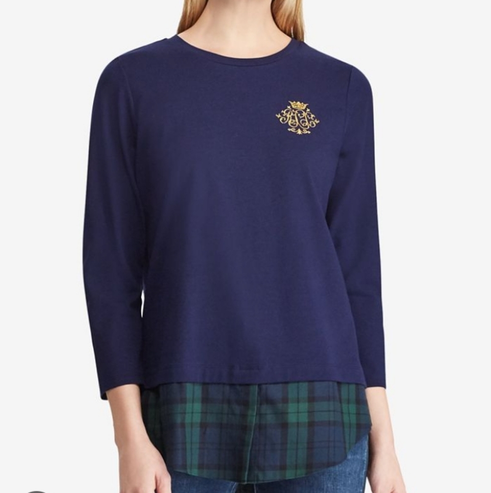Lauren Ralph Lauren layered look top size small